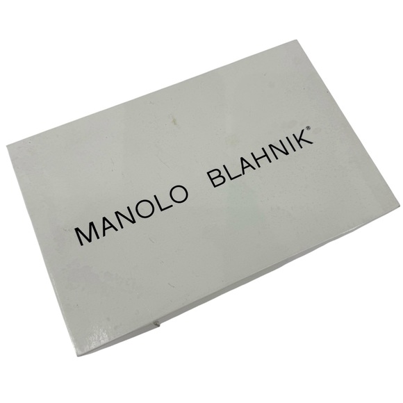 Manolo Blahnik Black Studded Slingback Heels 105mm Vintage Collectors Size 9.5 - Picture 13 of 15